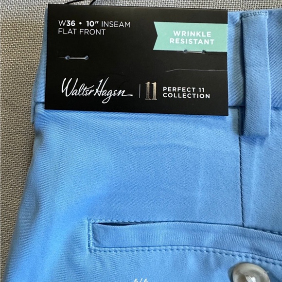 Walter Hagen Perfect 11 Blue Golf Shorts - Picture 6 of 9